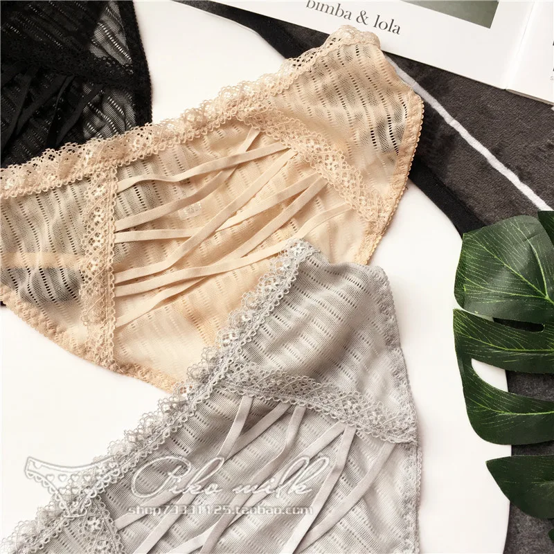 Женское Прозрачное нижнее белье сексуальные бесшовные кружевные трусики с