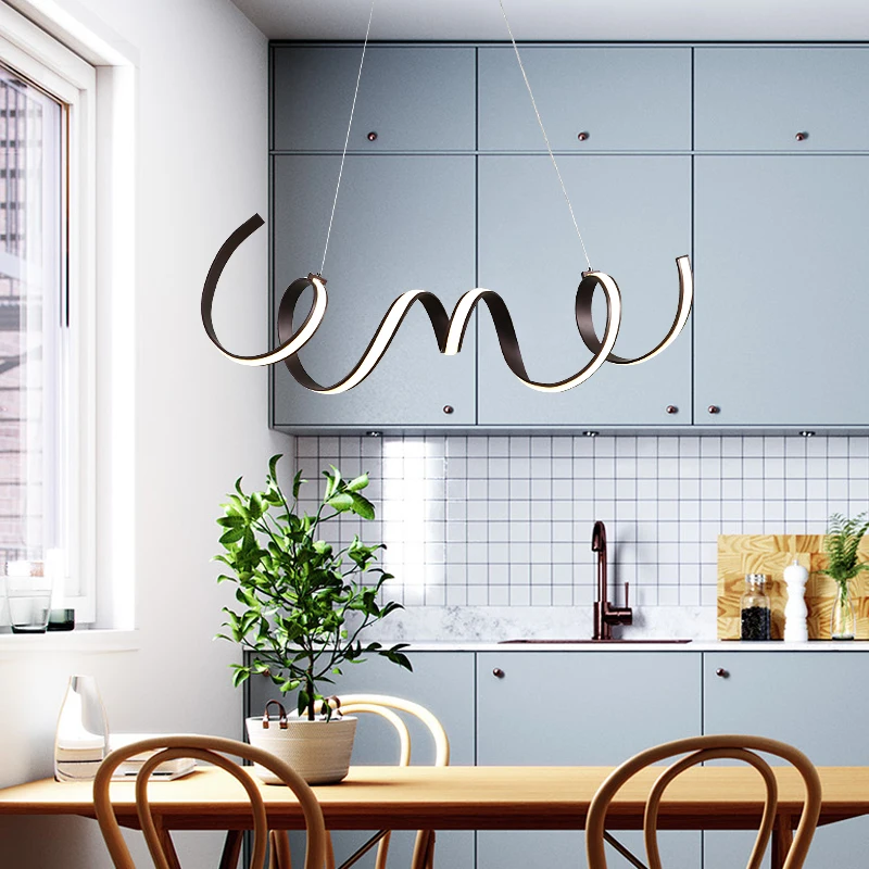 Светодиодные подвесные светильники современная волна подвесной светильник для