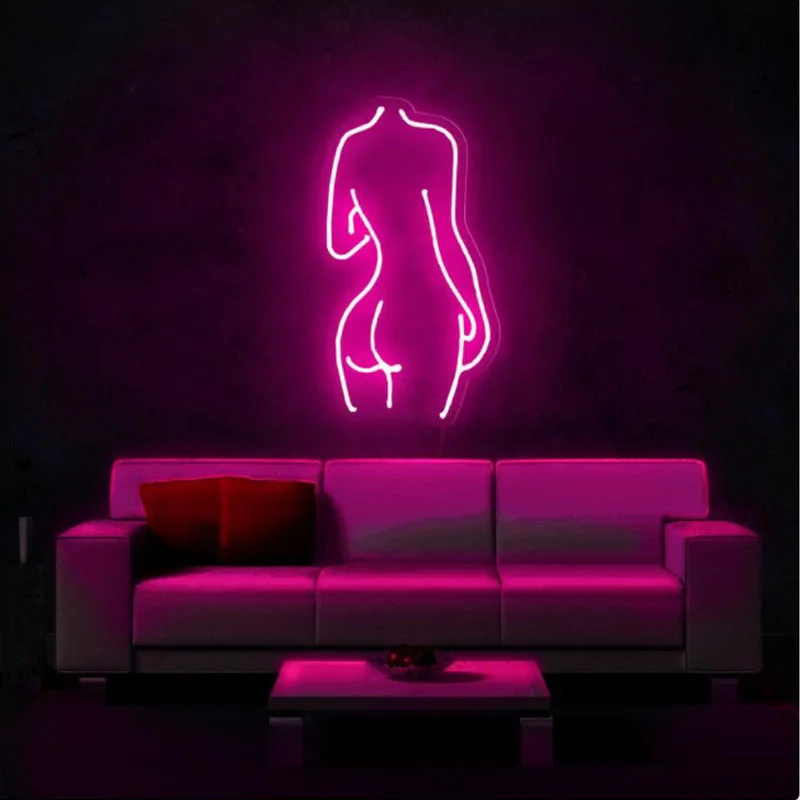 OHANEONK Naked Girls neon lights Sexy Female LED neon lights 12V artistic decoration  for office room, bedroom wall sign