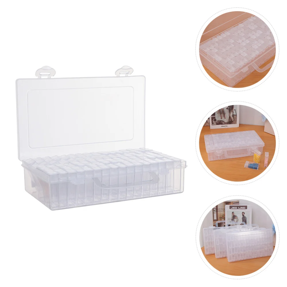 

1pc Embroidery Box Accessories Box Storage Box 42 Grid Diamond Box Jewelry PP Box
