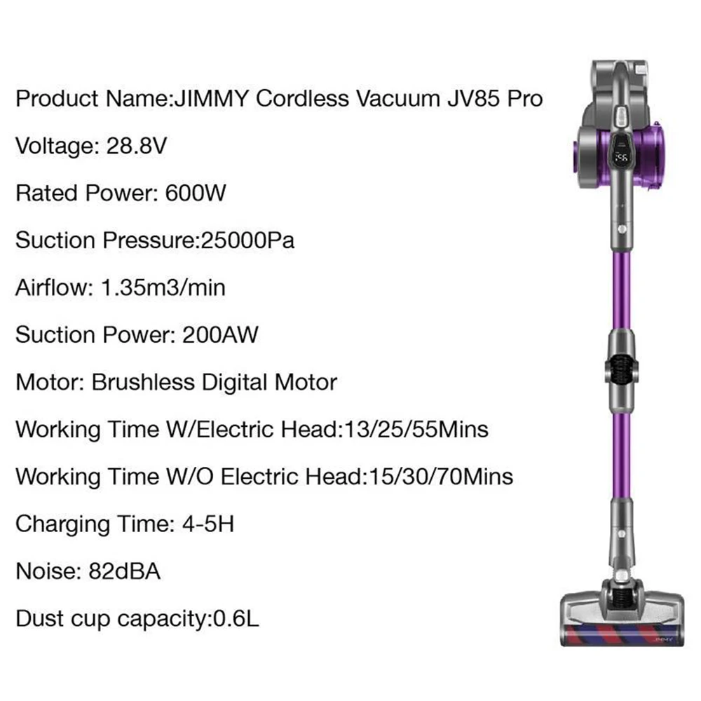 Ручной пылесос Jimmy JV85 Pro Graphite/Purple. Купить Ручной пылесос Jimmy JV85