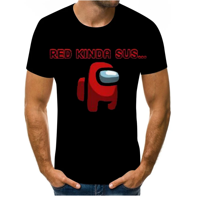 Футболка с коротким рукавом и круглым вырезом 3D-принтом | Мужская одежда