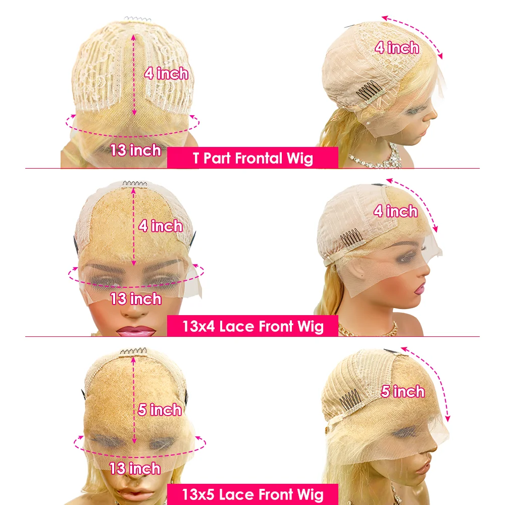 

13x4 Blonde Short Bob HD Lace Frontal Human Hair Wigs Pre Plucked 613 Colored Straight Lace Front Wig Woman Bleached Knots 13x6