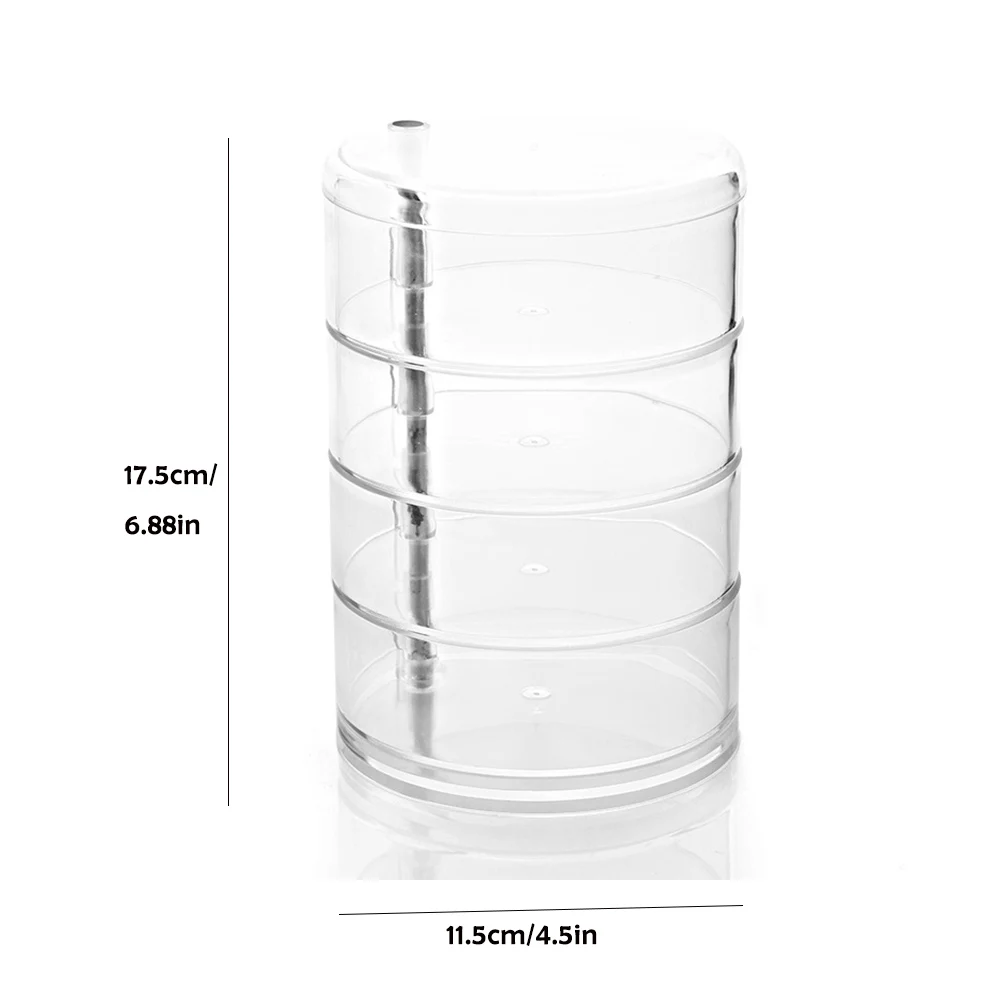 

360 Degree Rotating Jewelry Shelves Cosmetic Storage Box Makeup Organizer Cosmetics Storage Rack Fashion Organizer