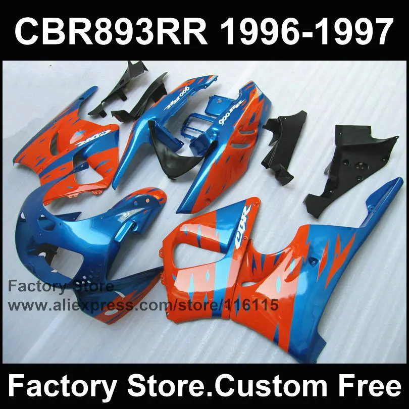 Новый комплект обтекателей для мотоцикла HONDA CBR900RR 893 96 97 CBR 893RR 1996 1997 Синий