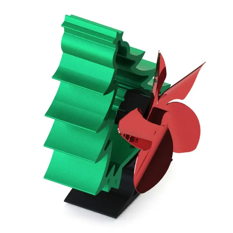 

5 Blades Heat Powered Fireplace Stove Fan Christmas Tree Wood Log Burner Silent
