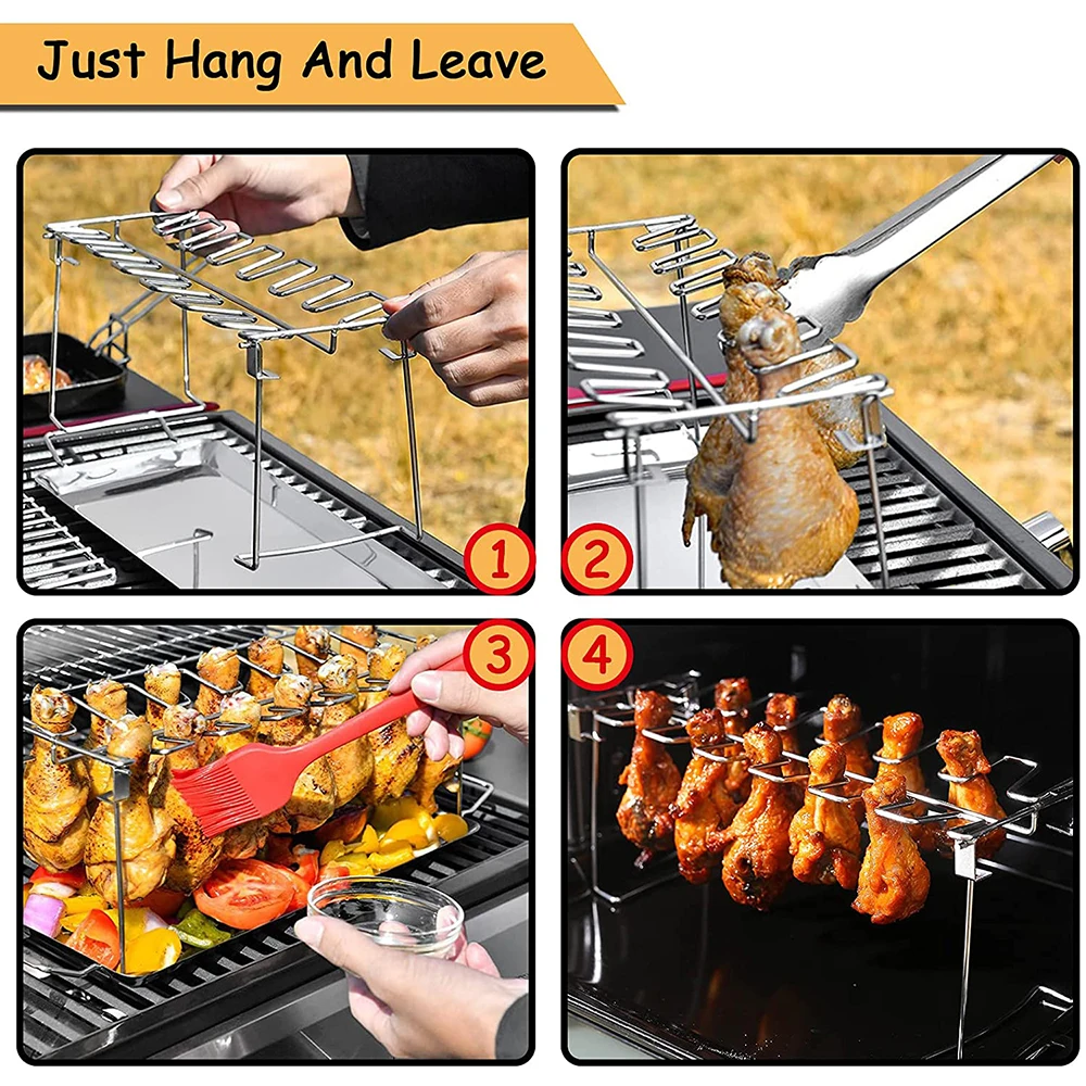 Подставка под крылья для куриных ножек металлическая подставка из нержавеющей