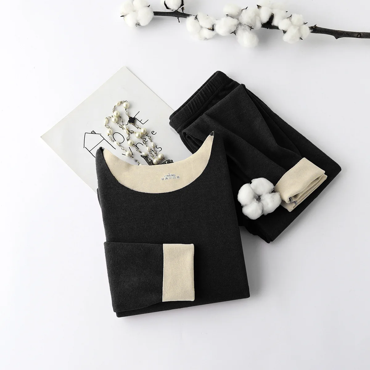 Зимнее бархатное нижнее белье комплект нижнего белья женское термобелье женская