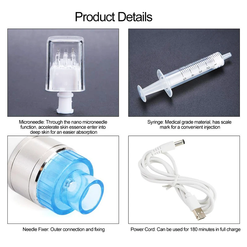 Портативный Умный инжектор воды мезотерапия 2 в 1 использование мезопистолет