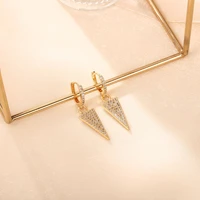 new metal diamond geometric triangle earrings fashion trend earrings campus party accessories girls exquisite birthday gifts