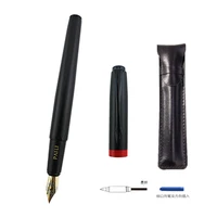 paili 8001 black metal fountain pen titanium black efnib 0 380 5mm matte barrel gift bag option business pen set