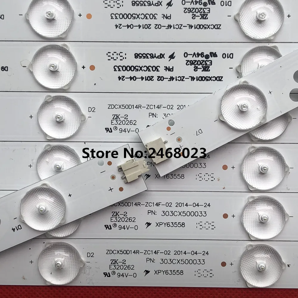Новинка 100% 10 шт./комплект светодиодные ленты для 50 tv PLDED5068A B 303CX500031 303CX500032
