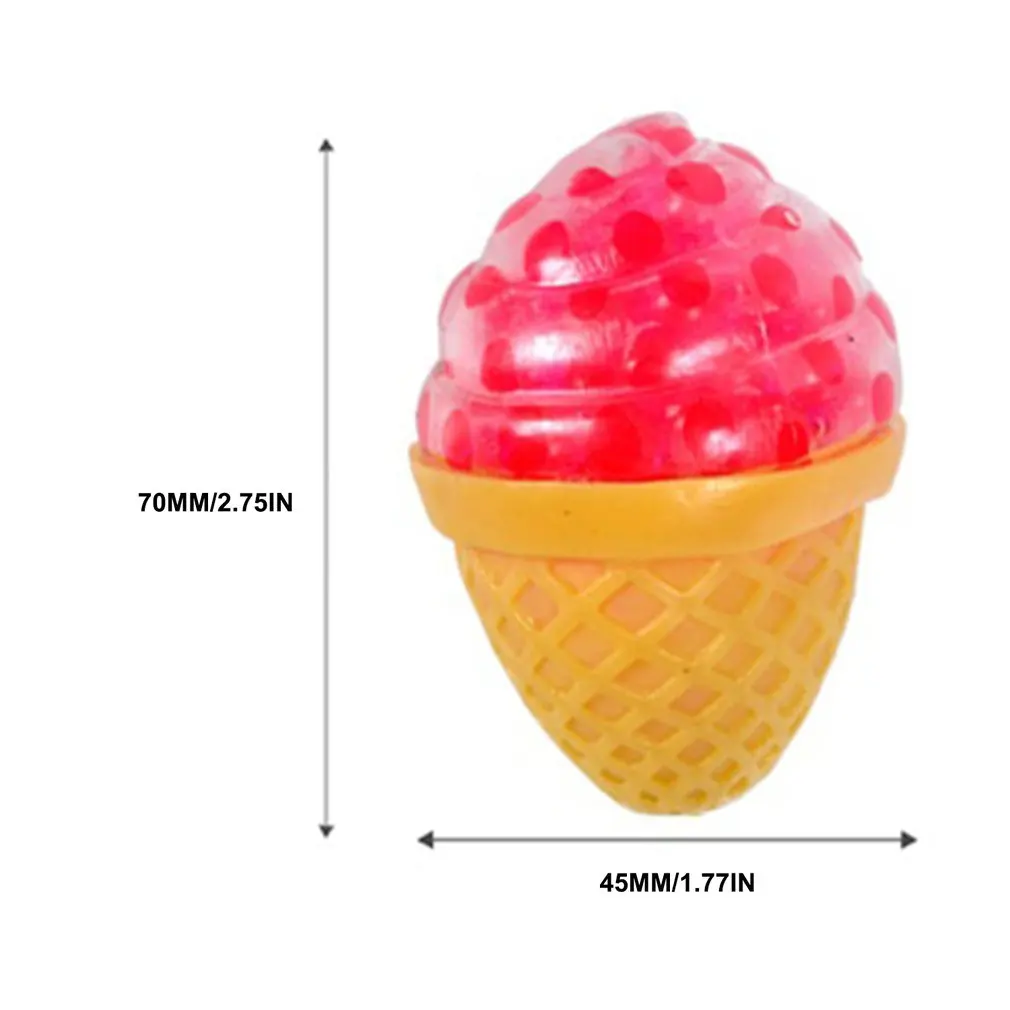 

1pc Decompression Toy Vent Ball Healing Colorful Grape Ball Anti-stress Soft Silicone Bead Ice Cream Toy Color Random