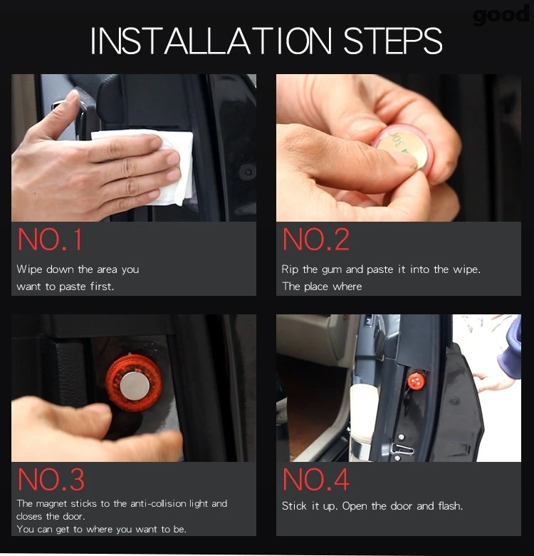 2 шт./компл. Универсальный Автомобильный Дверной светодиодный открытый