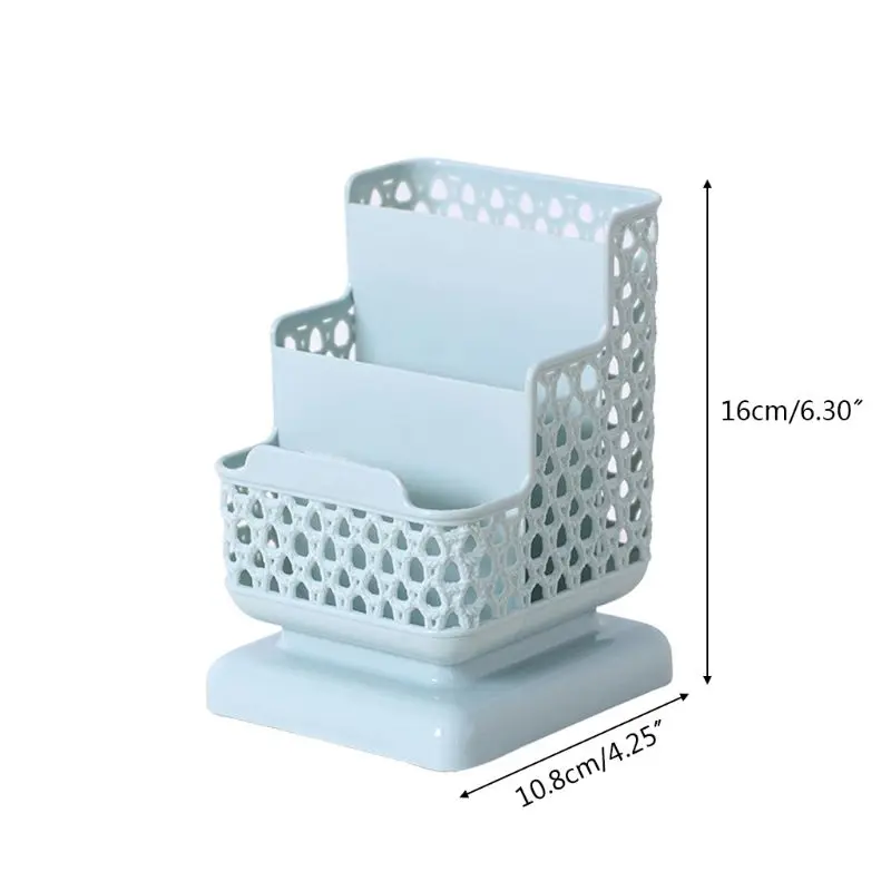 

Creative Rattan Hollow Plastic Pen Holder Student Desktop Storage Box School Office Stationery Bucket Pencil Container Case C26