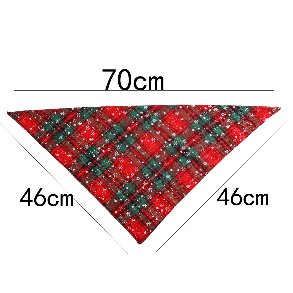 1 Pcs Dog Christmas Dog Scarf Pet Dog Cat Bandana Double Puppy Scarf Washable Bibs Kerchief Pets Christmas Accessories