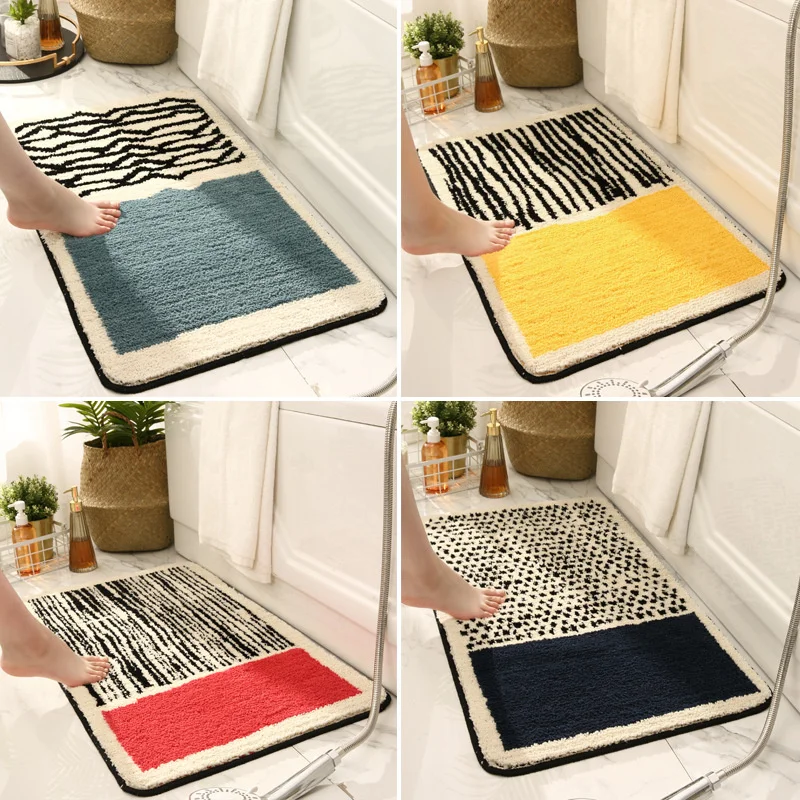 

Fashion hot sale New flocking home door slip mat household bathroom bathroom Comfortable Bath Paddoor absorbent mat door mat