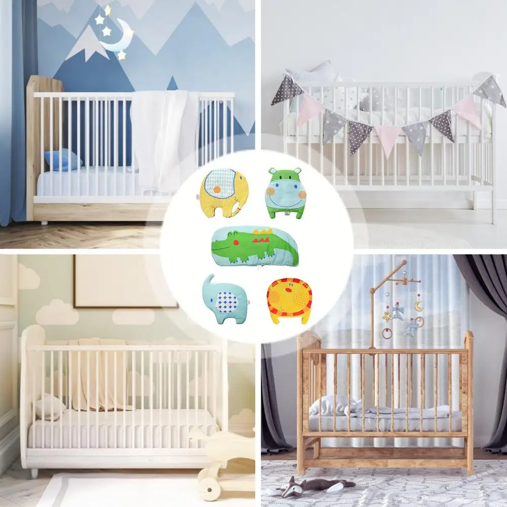 

Crib Fence Three Side Splicing Kit Baby Bed Crib Bumper Skin-Friendly Soft Material Baby Crib Rail Cover Suitable For All Babies