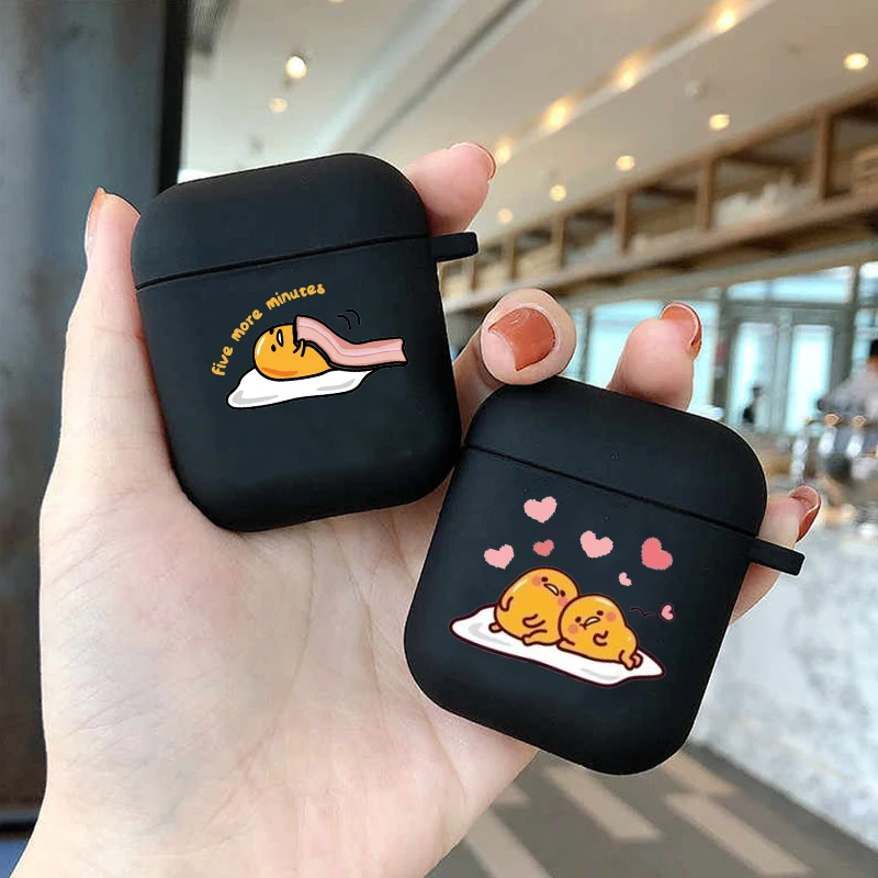 Чехол для AirPods Pro 1 2 3 Черный силиконовый чехол наушников с изображением