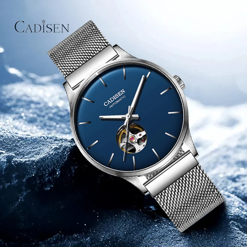

CADISEN Top Business Luxury Brand Men's Watch Mechanical Automatic Watch Stainless Steel Case Sapphire Mirror 50M Waterproof