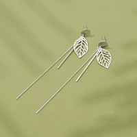 orgin summer unique design vintage handmade leaves tassel earrings for women delicate hollow our earrings jewelry accessories