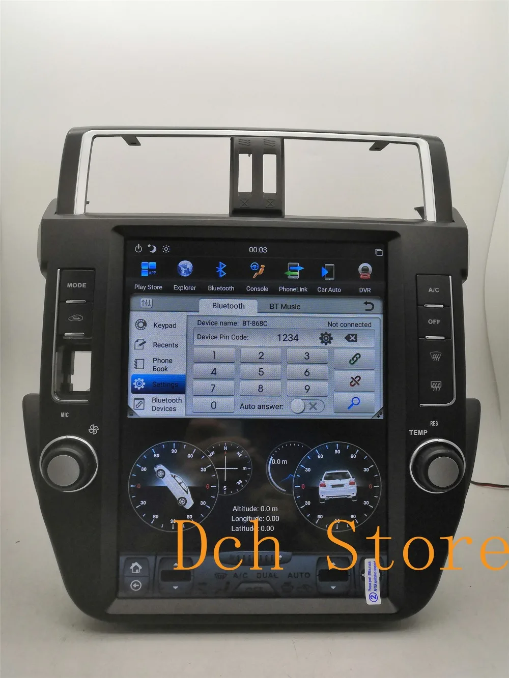 12,1 ''радио tesla стиль Android 8,1 автомобильный DVD gps навигатор для Toyota Land Cruiser Prado PX6 CARPLAY