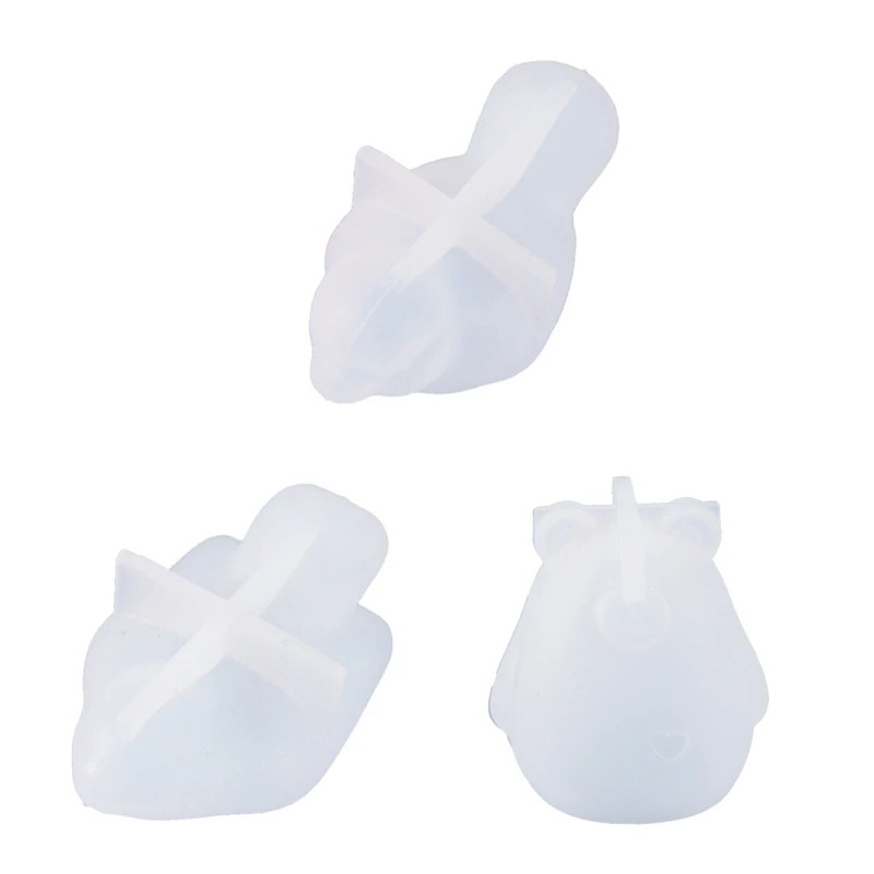 

Crystal Epoxy Resin Mold 3D Animal Birds Bear Ornament Pendant Silicone Mould F3MF