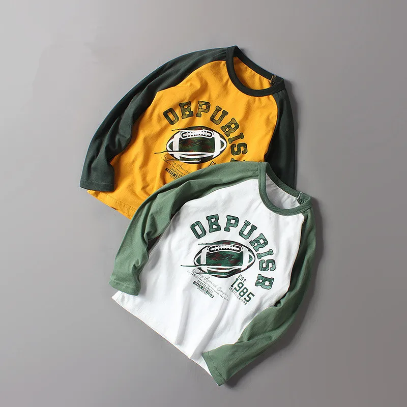

Fall Fashion Print Letters Long Sleeve Cotton Casual T-shirts Boy Clothes Kids Tee Shirt Junior's Boys T-shirt Children 6-12