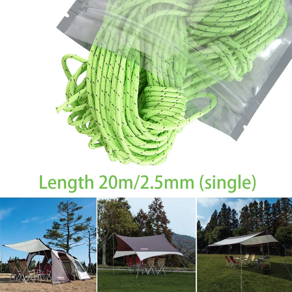 

Флуоресцентный светоотражающий шнур для палатки, 2,5 мм