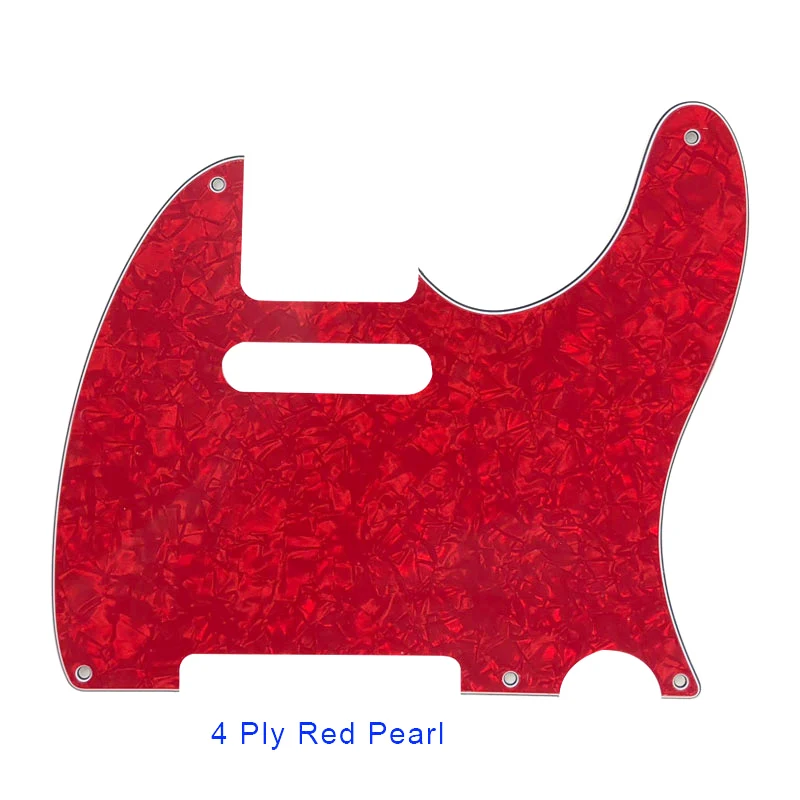 4 ply red pearl Pleroo гитары Запчасти разные цвета на выбор 5 винтовых отверстий накладку для нас Стандартный 52 год Tele гитара Telecaster защитная пластина - Цвет: 4 ply red pearl