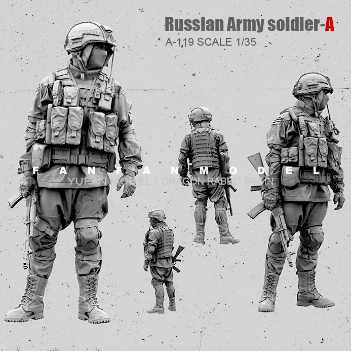 

1/35 Resin Figure Kits Russian Special Forces soldier model self-assembled A-119