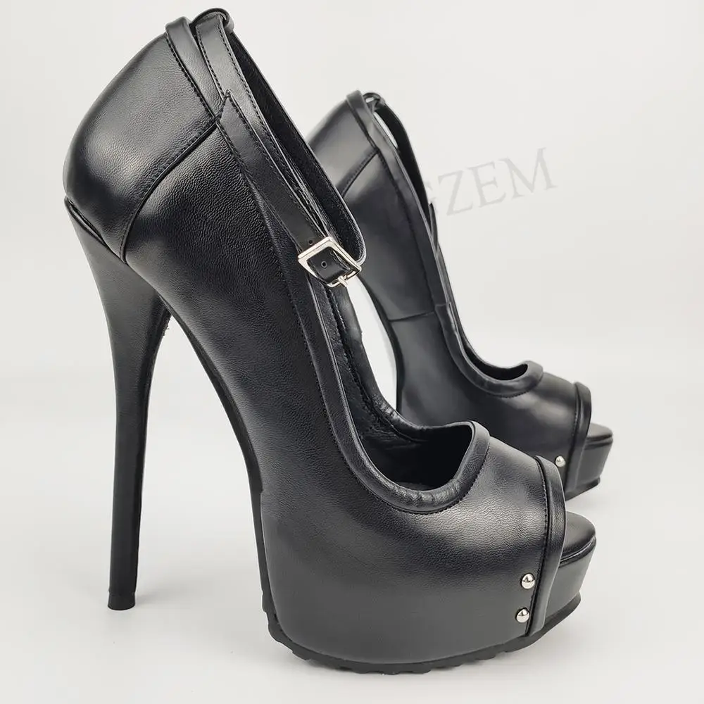 Женские туфли лодочки с открытым носком BERZIMER вечерние на платформе и высоком