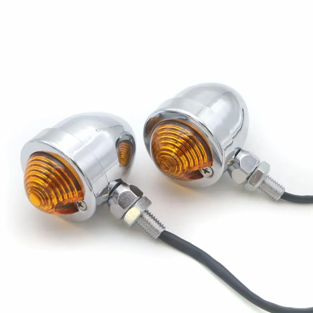 Универсальная мотоциклетная Поворотная сигнальная пуля Хромированная