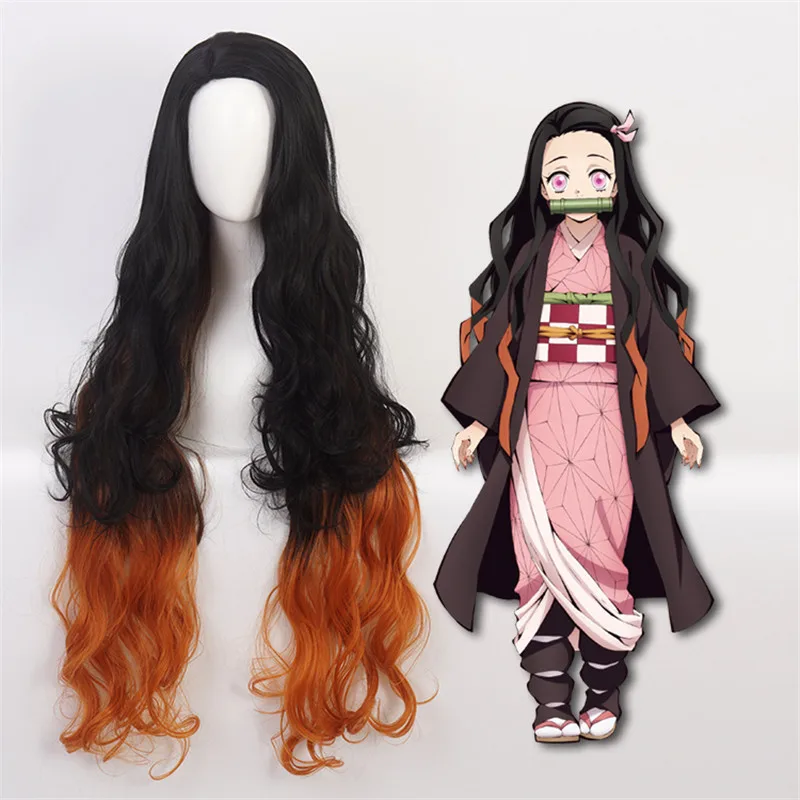 

Demon Slayer: Kimetsu no Yaiba Cosplay Wigs Kamado Nezuko Role Playing Kamado Tanjirou Agatsuma Zenitsu Halloween 1:1 Anime Wigs