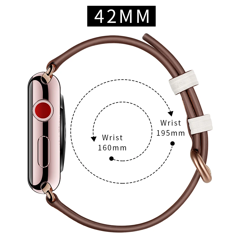 

Leather Strap for Apple Watch Band 44mm/40mm 42mm 38mm Iwatch Band Cowhide Watchband Bracelet Belt Apple Watch 4 3 5 Se 6