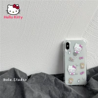 hello kitty cartoon mobile phone case for iphone12 12pro 12promax 11 pro 11promax mini x xs max xr 7 8 plus cute anti fall cover