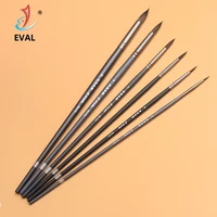 eval 6pcs set professional squirrel hair round pointed artist paint brush pen art supplies for acrylic oil painting art brush