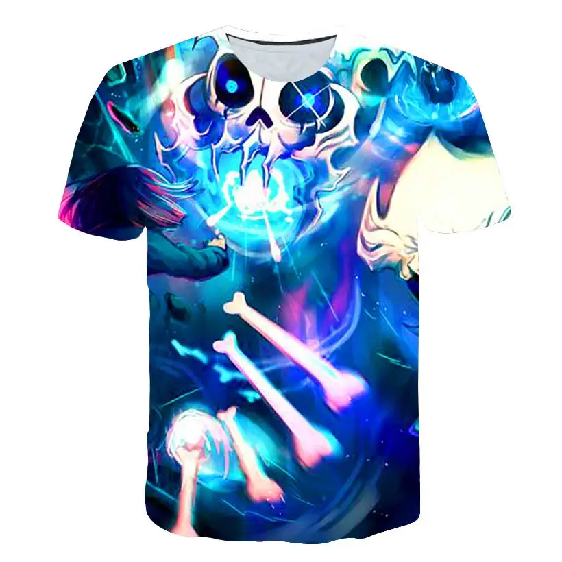 Undertale футболки детские для мальчиков и 3D с принтом летняя футболка короткими