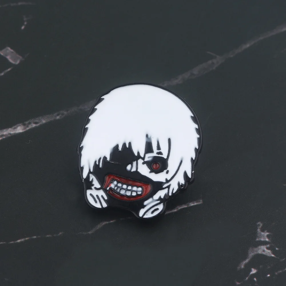 1 шт. эмалированная брошь на булавке в стиле аниме Токийский Гуль виде маски Кена