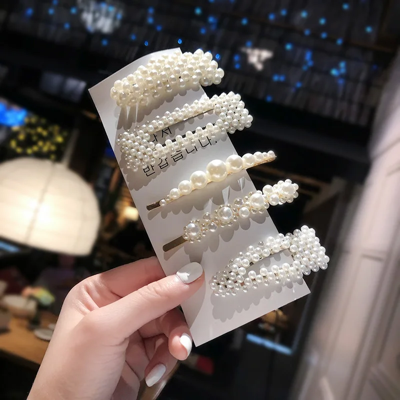 Заколки для волос с жемчугом и бисером 1 комплект|Шпильки заколки волос| |