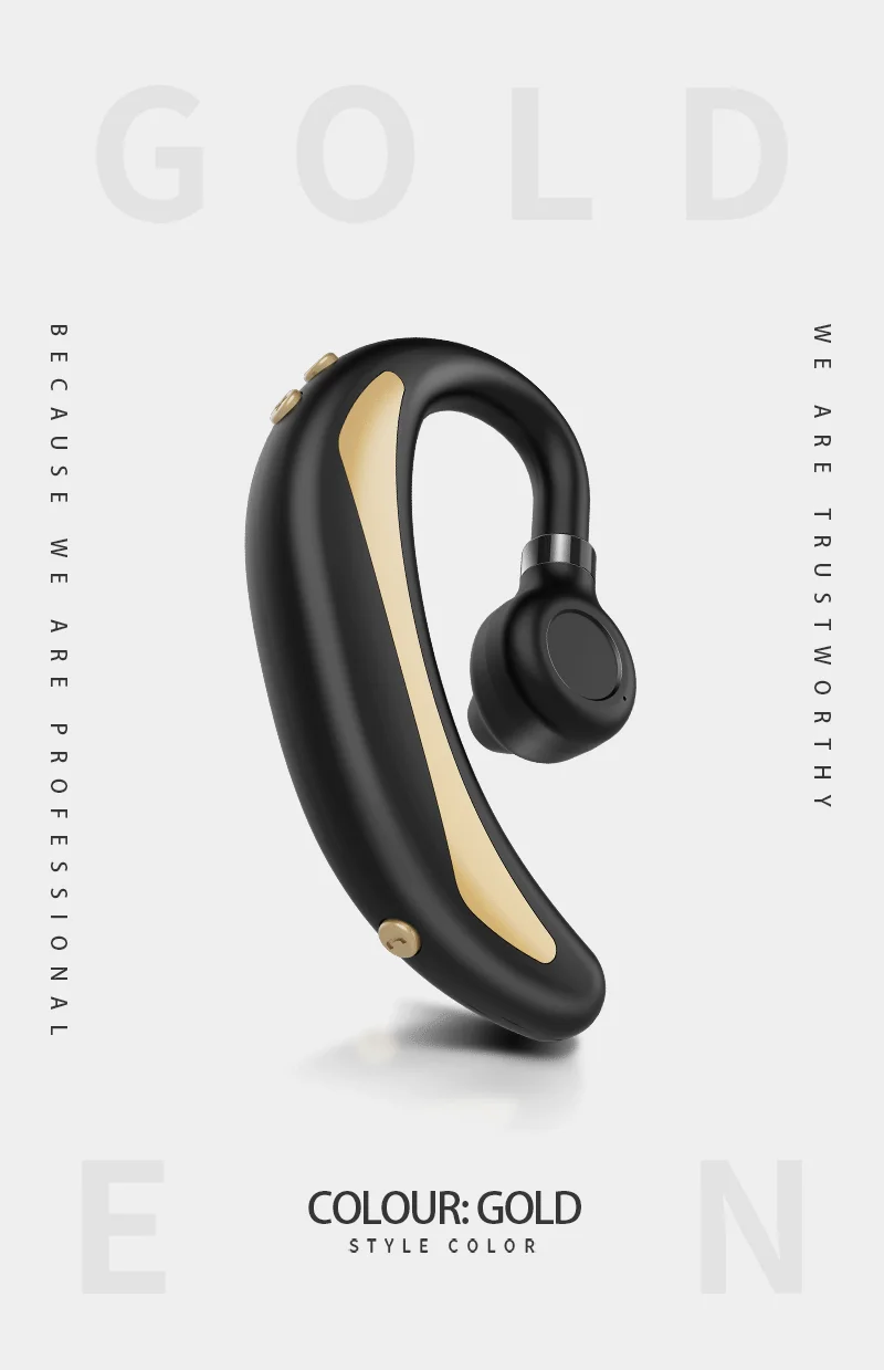 Gold TWSEarphone K50 Bluetooth наушники Беспроводные Бизнес наушники спортивные стерео наушники с защитой от пота, шумоподавление гарнитуры - Цвет: Gold