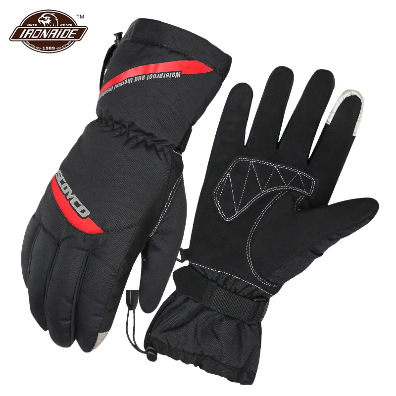 Мужские мотоциклетные перчатки SCOYCO водо и ветрозащитные для сенсорного экрана