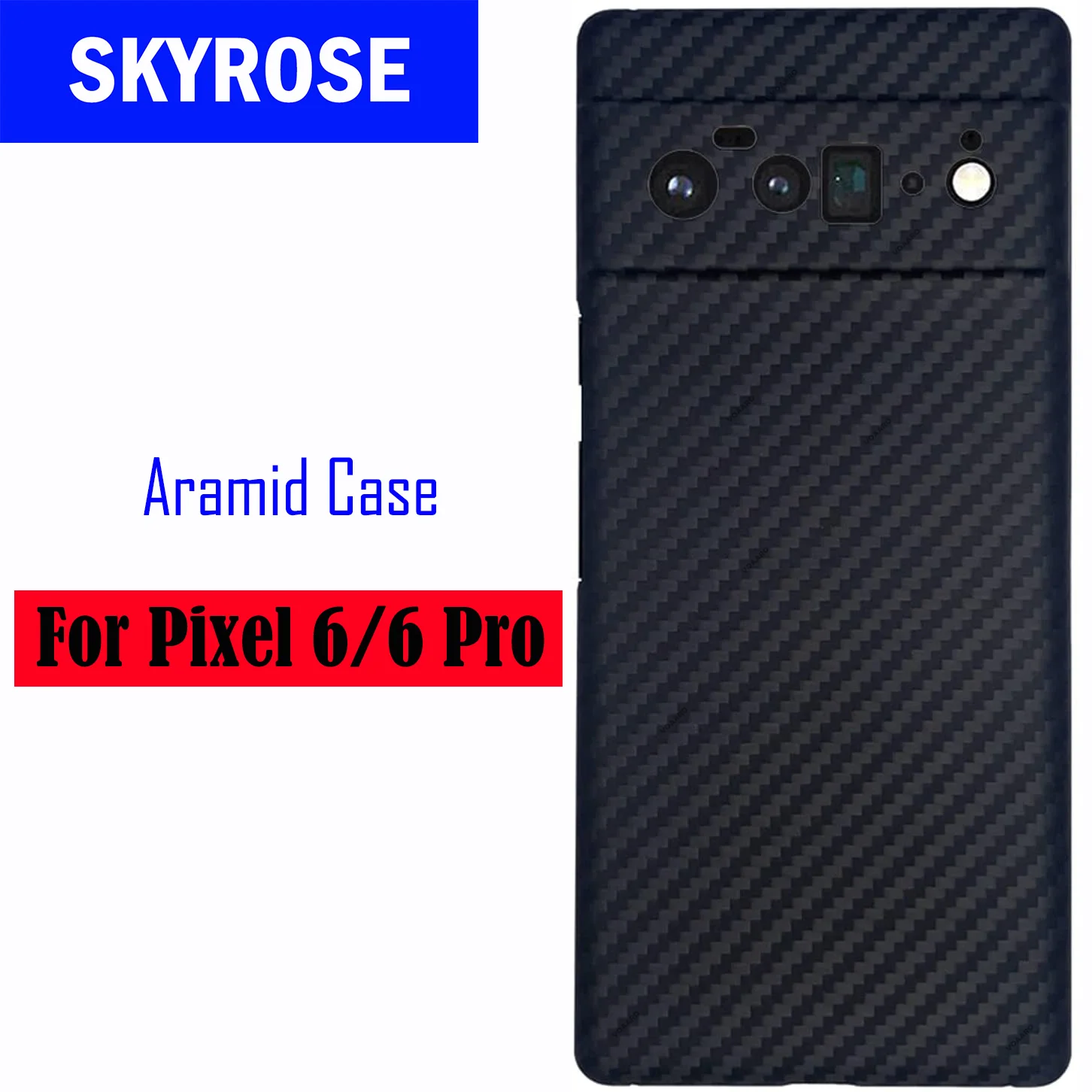 For Pixel 6 Pro Aramid Case Ultra Thin Ligh&Light Shockproof Cover for Google Pixel 6 Real Carbon Aramid Fiber Case Funda