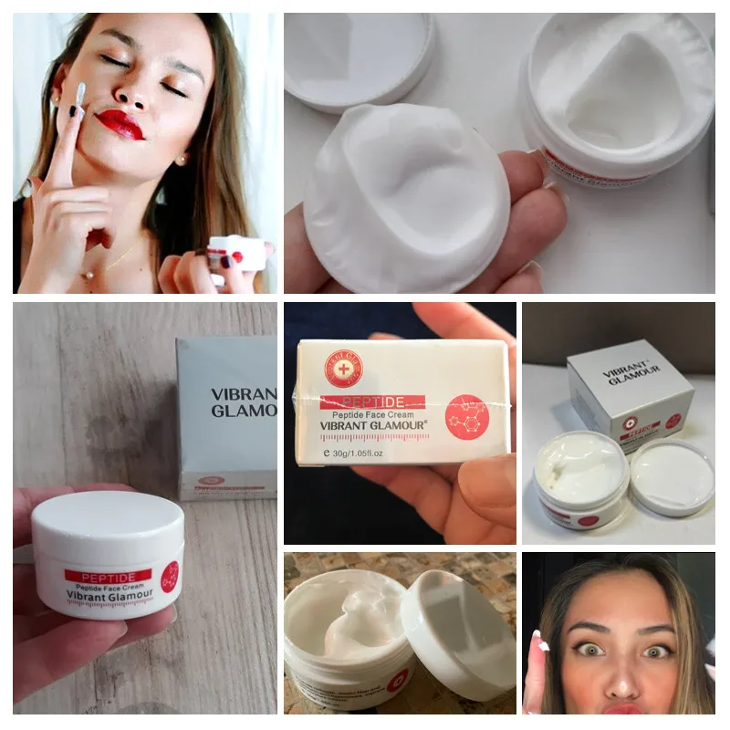 

VIBRANT GLAMOURTSLM1 Peptides Collagen Anti Wrinkle Anti-Aging Face Cream Whitening Moisturizing Shrink Pores Facial Care Cream
