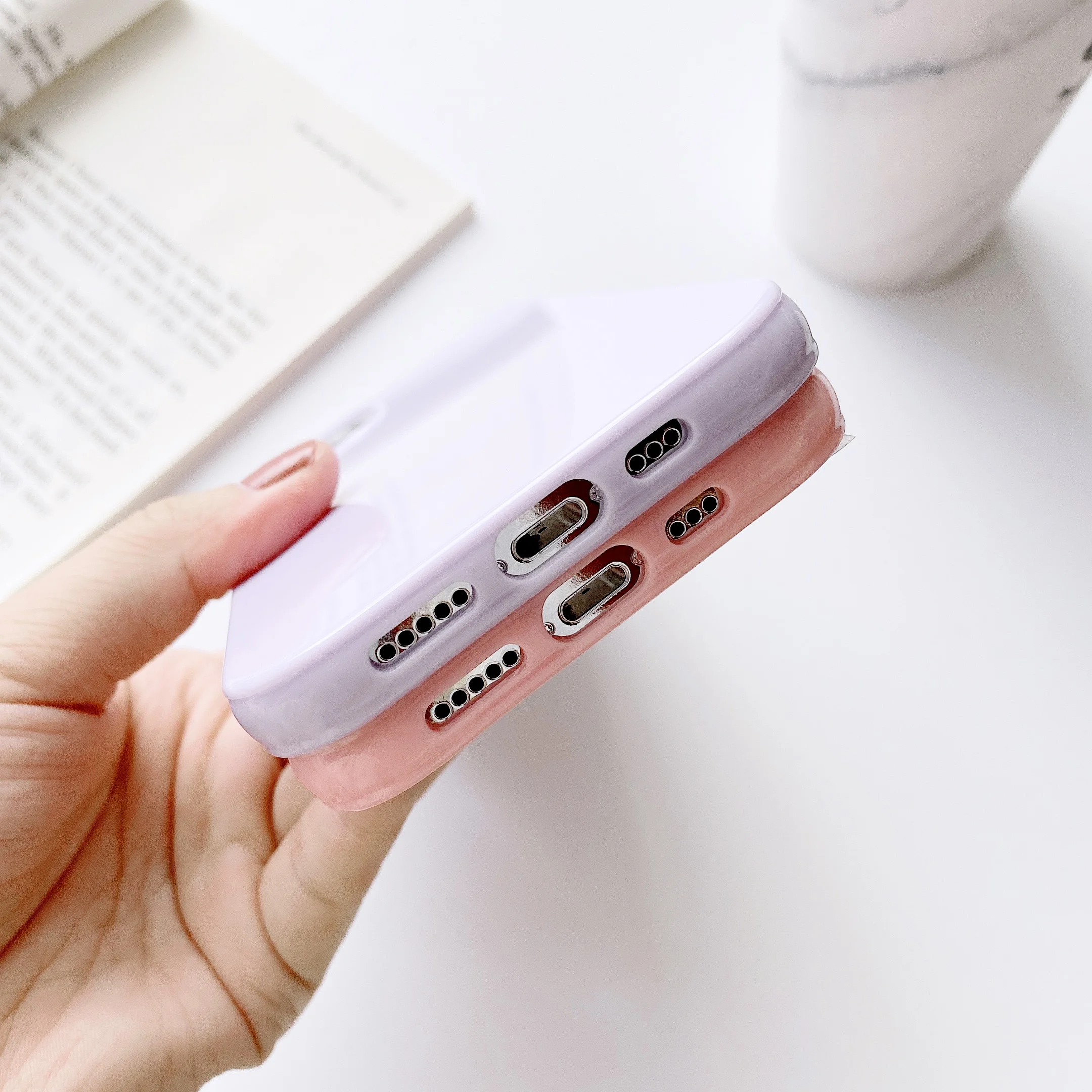 

Candy Color TPU Phone Case Cool Reflective for IPhone 12 11 Pro Max XR XS X 7 8 Plus Cases Soft TPU Back Cover