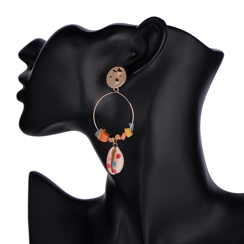 Панковские леопардовые кофе в зернах оболочки кулон круглые серьги для женщин