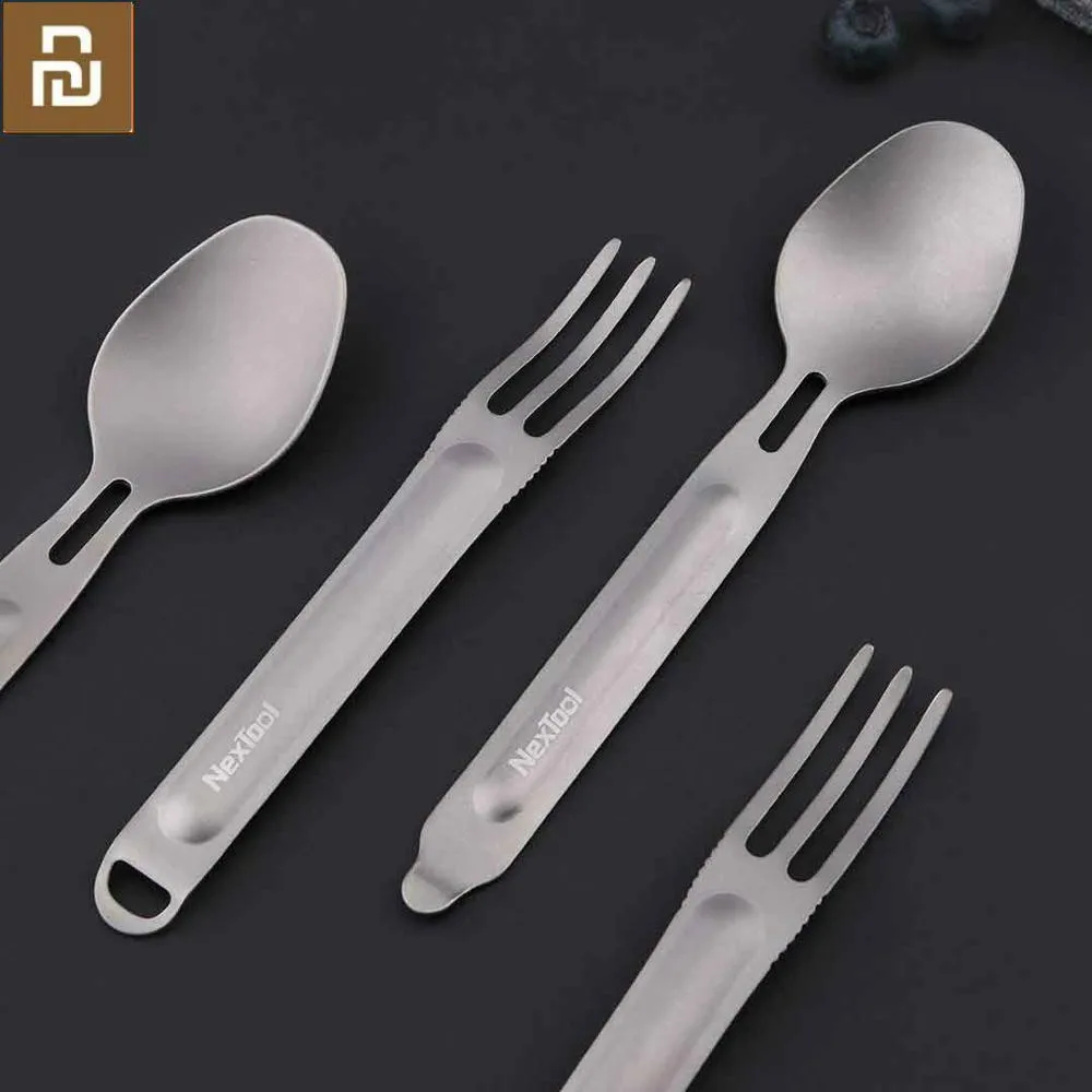 

Уличная титановая вилка Xiaomi Netool, антибактериальная Нетоксичная прочная легкая прочная Удобная переносная коробка для хранения, не ржавеет