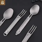 Уличная титановая вилка Xiaomi Netool, антибактериальная Нетоксичная прочная легкая прочная Удобная переносная коробка для хранения, не ржавеет