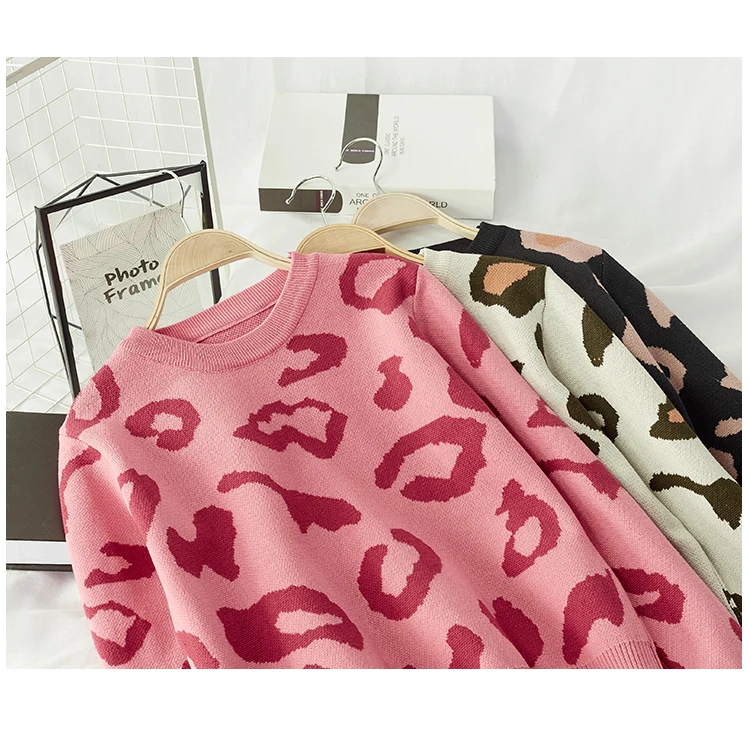 Женский свитер с длинным рукавом уличная одежда принтом в виде сердца и слона