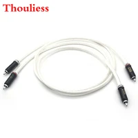 thouliess hifi 7n occ copper silver plated 2rca to 2rca cable rca plug to rca male audio cable for amplifier cd dvd player